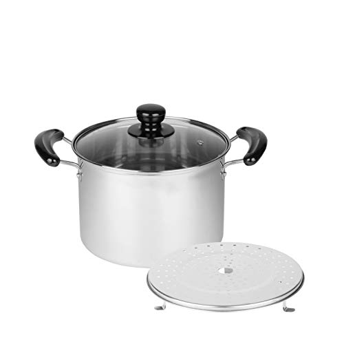 パール金属 NEWだんらん ステンレス製ガラス蓋付兼用鍋22cm H-5872 【IH対応】 シルバー 送料無料