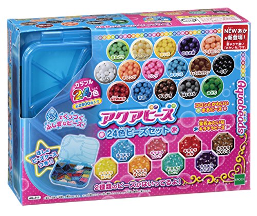 エポック(EPOCH) プラスチック 円形 アクアビーズ 別売り 【24色ビーズセット】 AQ-211 送料無料