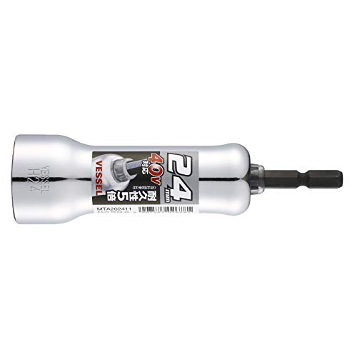 Rakuten - ベッセル(VESSEL) 40V対応 ソケット (防錆ミラー仕上) 対辺24×115mm MTA202411 送料無料