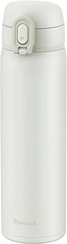 ピーコック 水筒 500ml 保冷 ワンタッチ マグボトル 魔法瓶 ホワイト AKT-50 W 送料無料