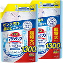 【まとめ買い】バスマジックリン 風呂洗剤 泡立ちスプレー SUPERCLEAN ニオイ残らない 詰め替え 1300ml×2個 送料無料