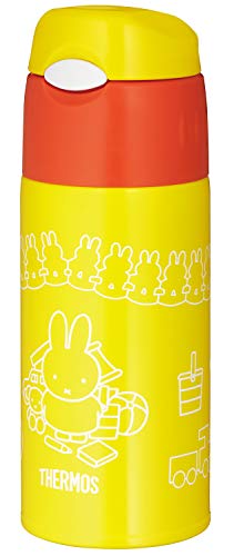 サーモス 水筒 真空断熱ストローボトル 400ml ミッフィー イエローオレンジ 保冷専...