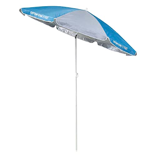 キャプテンスタッグ(CAPTAIN STAG) パラソル ビューシーズンUVカットパラソル180cm ブルー×シルバー M-..