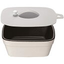 イシガキ 電子レンジ 調理皿 ホワイト 蓋をした場合:幅16.9×奥行14.8×高さ6.9cm 陶器のみ:幅14×奥行14×高さ5.3c 送料無料