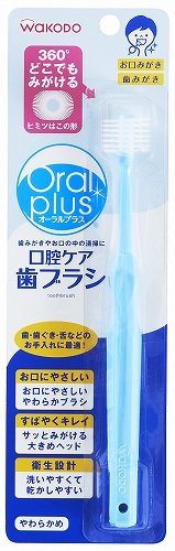 ・青い 1個 (x 1) ・(b)原産国 :(/b) 日本・(b)内容量 :(/b) 1本・(b)商品サイズ (幅X奥行X高さ) :(/b) 65×20×212mm説明 お口の中(歯、歯ぐき、舌など)の汚れをやさしく除去する、口腔ケア用歯ブラシです。どの角度からもみがきやすい360度だ円型ブラシです。隅々までみがける極細毛。舌などの広い面はフラット面でみがくとサッとみがけて便利出す。