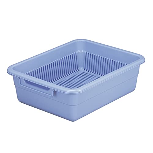 トンボ 水切り ザル トレー セット 日本製 幅37.5×奥行47.5×高さ15.5cm ブルー アシスト 新輝合成 No.1 送料無料