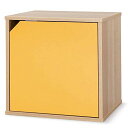 アイリスオーヤマ カラーボックス キューブボックス 1段 扉付き 隠せる収納 カラーキュビック アクセントボックス ACQB-35D ナ 送料無料