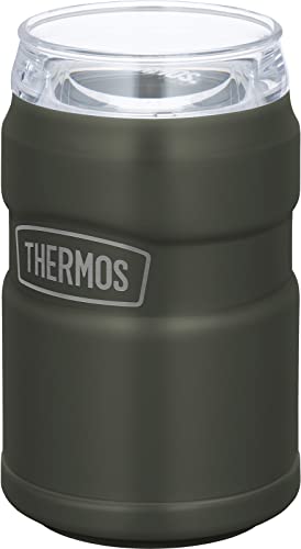 Cooler Box - サーモス アウトドアシリーズ 保冷缶ホルダー 350ml缶用 2wayタイプ カーキ ROD-0021 KKI 送料無料