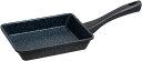 タフコ(Tafuco) 卵焼き器 フライパン 幅15×奥行36×高さ7.5cm ガス火専用 超軽量 ダイヤモンドマーブルキャスト ブラッ 送料無料