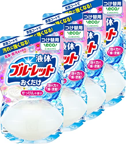 【まとめ買い】液体ブルーレットおくだけ トイレタンク芳香洗浄剤 せっけんの香り 詰め替え用 70ml×4個 送料無料