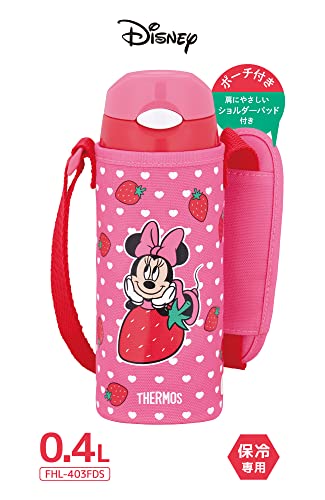 サーモス 水筒 真空断熱ストローボトル 400ml ミニー ストロベリーピンク 保冷専用...