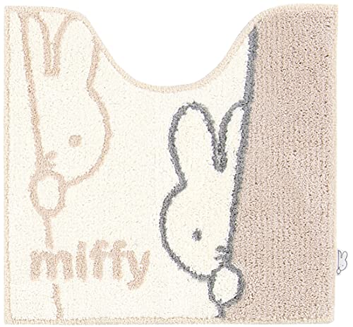 センコー ミッフィー ワンステップ トイレマット 約58×60cm ベージュ キャラクター miff ...