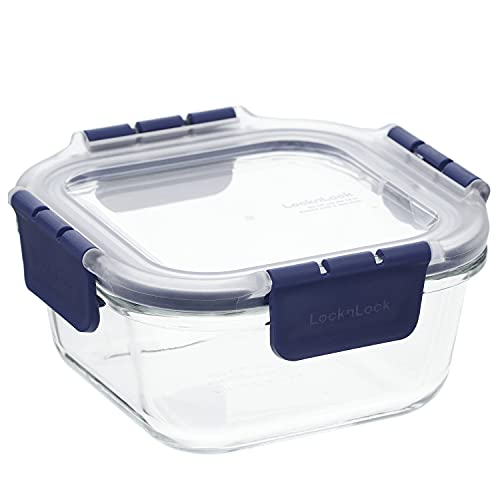 ベストコ ふた付き 耐熱ガラス 保存容器 スクエア 500ml ロック&ロック トップクラス LBG214 送料無料