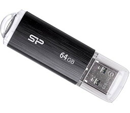 シリコンパワー USBメモリ 64GB USB2.0 キャップ式 Ultima U02シリーズ ブラック SP064GBUF2U02V1 送料無料