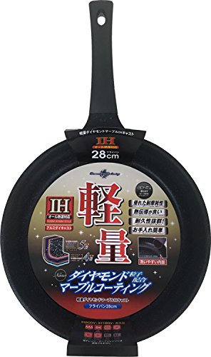 タフコ(Tafuco) フライパン 28cm IH対応 ダイヤモンドマーブルコーティング ブラック  ...