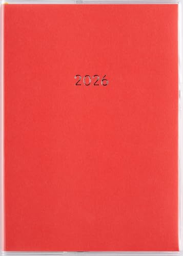 419 ミアクレールコケット4 月曜始まり 手帳 高橋書店 2026年版 赤 マンスリー A6判 送料無料