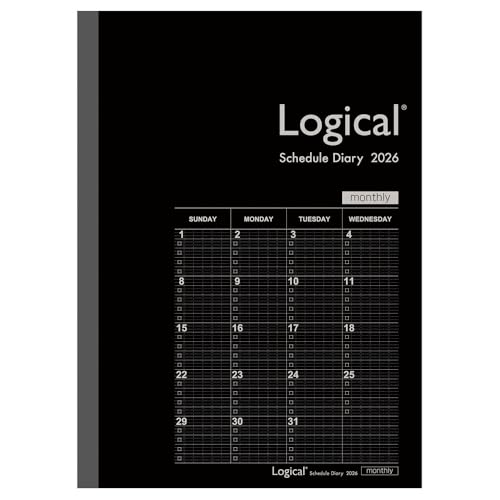 【2026年度版 手帳】 ナカバヤシ ロジカルダイアリー2026月間ノートタイプB／B5／ブラック NS-B502-26BD【PT1】 送料無料