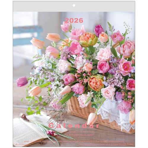 アクティブコーポレーション 2026 カレンダー 壁掛け Flowerウォールカレンダー 26ACL-03 2026年 1月始..