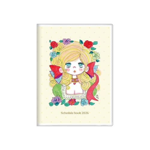 サンスター文具(Sun-Star Stationery) 水森亜土 グッズ キャラクター手帳 2026年 月間A6 イエロー S2959 送料無料