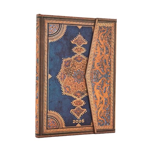 Paperblanks/ペーパーブランクス 2026年度版ダイアリー ハードカバー ミディ サファウ゛ィー・インディゴ DJ1216-1 送料無料