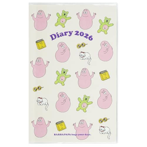 グリーティングライフ バーバパパ 手帳 2026年 A5 スリム マンスリー ソフトカバー パターン CD-1399-BB (2025年 送料無料