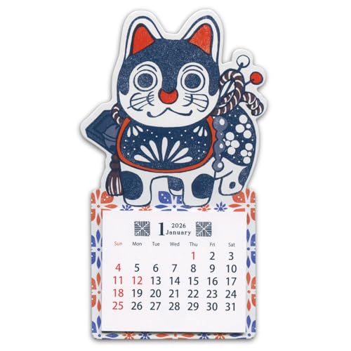 アクティブコーポレーション 2026 カレンダー 梅屋の縁起物 マグネットカレンダー 犬張子 26ACL-703 20..