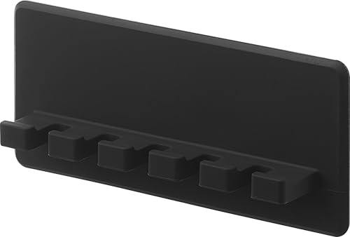 山崎実業(Yamazaki) シリコーン 吸盤 歯ブラシホルダー 5連 ブラック W13×D2.3×H6cm タワー tower 浮か..