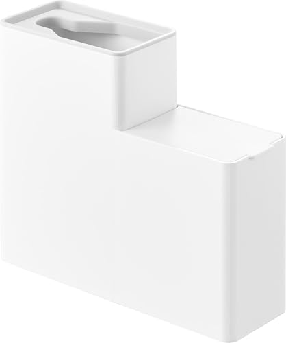 山崎実業(Yamazaki) 替えブラシ 収納付き 流せるトイレブラシスタンド ホワイト W6.5×D20.2×H17cm プレ..