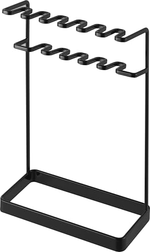 山崎実業(Yamazaki) 歯ブラシ＆替え歯ブラシスタンド 2段 ブラック W14.6×D7×H23.7cm タワー tower 歯..