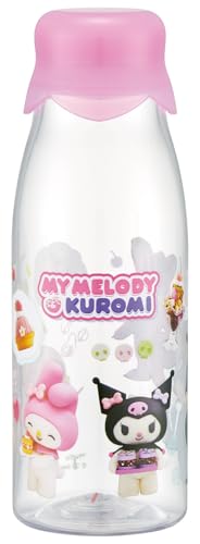 スケーター(skater) 牛乳ビン風 直飲み ウォーターボトル 茶漉し付 水筒 500ml サンリオ マイメロディ＆クロミ Netfl 送料無料