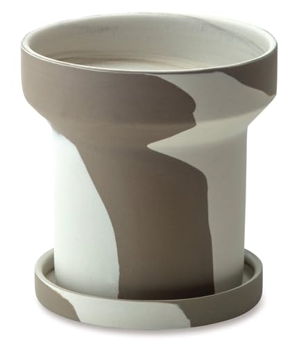 ポッシュリビング 植木鉢 フィーカポット 約φ12×H12.5cm ミルクティー 30793 送料無料