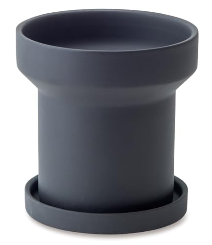 ポッシュリビング 植木鉢 フィーカポット 約φ12×H12.5cm チャコール 30792 送料無料