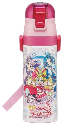 470ml/470 ml/SDC4-70702・Color:470ml・パッケージ個数:1・サイズ：径6.8×高23cm・材質：ステンレス鋼、キャップ：PET、フタ：ポリプロピレン、パッキン：シリコーンゴム、底板：熱可塑性エラストマー、アクリル樹脂塗装・原産国：中国ワンタッチで簡単に飲めるステンレスボトル。 ボトルを傾けてもキャップが倒れてこないキャップロック設計。 ショルダーベルトにネームプレートが付いているので、幼稚園や学校にピッタリです。 保冷効力：8度以下（6時間） ※熱い飲み物を入れないでください。 ※電子レンジ・食洗機・乾燥機は使用しないでください。
