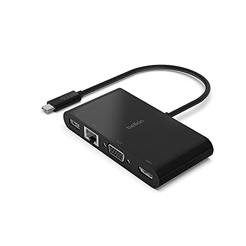 Belkin USB-C マルチメディア変換アダプタ(LANポート、HDMI、VGA USB) iPad / iPad Pro / iP 送料無料