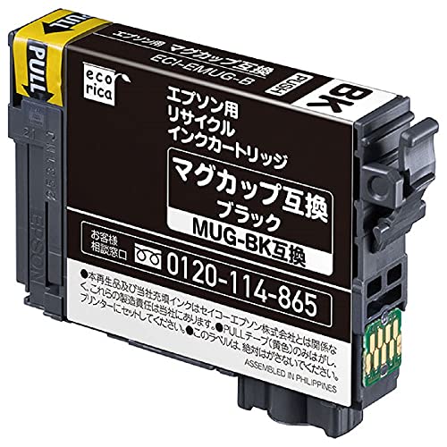 単色ブラック/通常容量/ECI-EMUG-B・パッケージ個数:1・【種類】リサイクルインク 【対応メーカー】エプソン 【カラー】ブラック・【適合機種】EW-052A / EW-452Aリサイクルインクカートリッジ