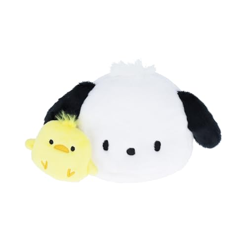 ポーチポチャッコ&ピヨ/-/S2334623・Color:ポチャッコ&ピヨ・パッケージ個数:1・なかよしペアをあしらったふわふわポーチセット・【特長】背面のファスナーを開けて小物を収納可能・【内寸】W75×H100×D25mm程度 ※キャラクターにより異なる・【サイズ】200mm×160mm×50mm・【材質】ポリエステル説明 いつもなかよしなペアがポーチセットに！ なかよしポーチセット なかよしペアをあしらったふわふわのポーチセット ぬいぐるみのようなふわふわ素材のポーチセットです。フェイスポーチはたっぷり収納できる大きめのサイズ感、なかよしのペアキャラクターはリップや目薬など小物の収納に便利なミニポーチになっています。ボールチェーンで繋がっているので、一緒に持ち運ぶことが可能です。 人を笑わせることが得意な半魚人の[ハンギョドン]と、好奇心がいっぱいのタコの女のコ[さゆりちゃん]のデザインです。