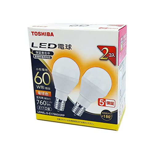 (TOSHIBA) LEDŵ 60W ۸ ŵ忧 E17 2P ̩Ĵб LDA6L-G-E17S60V2RP ̵...