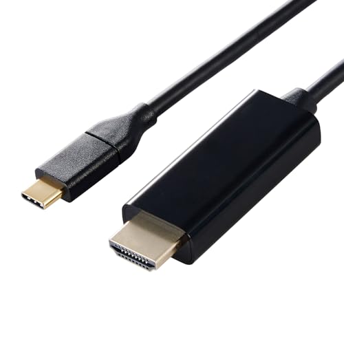 ブラック/1m/DH-CHDMI10BK・Color:ブラックSize:1m・パッケージ個数:1・HDMI(R)ポート搭載のディスプレイなどに映像を出力できる変換ケーブルです。USB Type-C(TM)ポート搭載スマートフォンなどの映像信号を、HDMIポート搭載ディスプレイなどに映像を出力することができ、画面複製と画面拡張に対応しています。・※HDMIプラグからUSB Type-Cプラグへの変換はできません。・※音声出力に対応しています。・※映像が正しく表示されない場合は、接続先のディスプレイなどの電源ON/OFFや各接続コネクターの抜き挿しをお試しください。・※環境、機器により正常に動作しない場合があります。【仕様】 ■コネクター形状1：USB Type-Cプラグ ■コネクター形状2：HDMI(R)プラグ(タイプA・19ピン) ■対応機器：USB Type-Cプラグ側:DisplayPort Alt Mode対応USB Type-Cポート搭載のスマートフォン・タブレットおよびパソコンなど ■対応機器：HDMIプラグ側:HDMIポート搭載のディスプレイ・プロジェクターなど ■対応解像度：最大4K(3840×2160px)/60Hz ■ケーブルタイプ：ノーマルタイプ ■ケーブル長：約1m ※コネクター含まず ■ケーブル太さ：約4.2mm ■カラー：ブラック ■パッケージ形態：紙箱 ■環境配慮事項：EU RoHS指令適合(10物質)、THINK ECOLOGYマーク 【説明】 ■HDMI(R)ポート搭載のディスプレイなどに映像を出力できる変換ケーブルです。USB Type-Cポート搭載スマートフォンなどの映像信号を、HDMIポート搭載ディスプレイなどに映像を出力することができ、画面複製と画面拡張に対応しています。 ※HDMIプラグからUSB Type-Cプラグへの変換はできません。 ※音声出力に対応しています。 ※映像が正しく表示されない場合は、接続先のディスプレイなどの電源ON/OFFや各接続コネクターの抜き挿しをお試しください。 ※環境、機器により正常に動作しない場合があります。 ※すべての機器での動作をするものではありません。 ※本製品で映像出力を行う際は、出力機器がDisplayPort Alt Mode対応であることをご確認ください。 ※NINTENDO SWITCHには対応していません。 ■接続した複数台のディスプレイを1つの画面として表示する画面拡張と、出力側のディスプレイと同じ画面を表示する画面複製に対応しています。 ※接続する機器が、画面複製・画面拡張に対応している必要があります。 ※スマートフォン・タブレットの機種によっては画面拡張に対応していない場合があります。 ■最大4K(3840×2160px)/60Hzの解像度に対応しています。 ■著作権保護技術のHDCP1.4/HDCP2.2に対応しています。 ■本製品はIC搭載のアクティブタイプです。 ■プラグ部分には、シールド効果が高く、外部ノイズの影響を受けにくい金属シェル構造を採用しています。 ■外部ノイズの干渉を受けにくい3重シールドケーブルを採用しています。 ■サビなどに強く信号劣化を抑える金メッキピンを採用しています。 ■ドライバー不要で、機器同士を接続するだけで使用可能です。 ※USB Type-C and USB-C are trademarks of USB Implementers Forum. ■EUの「RoHS指令(電気・電子機器に対する特定有害物質の使用制限)」に適合(10物質)した、環境にやさしい製品です。 ■自社環境認定基準を1つ以上満たし、『THINK ECOLOGY』マークを表示した製品です。 ■環境保全に取り組み、製品の包装容器におけるプラスチック重量を、社内基準製品より20%以上削減した製品です。 ■環境保全に取り組み、製品の包装容器が紙・ダンボール・ポリ袋のみで構成されている製品です。 【商品に関するお問い合わせ】 チャットサポート / 詳細は 8056.jpをご確認ください。