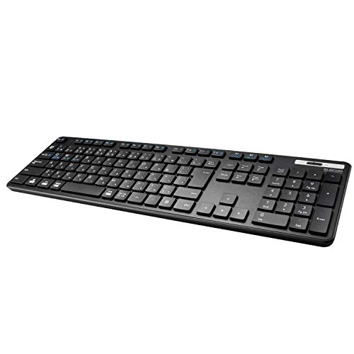 エレコム ワイヤレスキーボード Bluetooth フルキーボード テンキー付 薄型 メンブレン 抗菌 最大3台マルチペアリング対応 i 送料無料