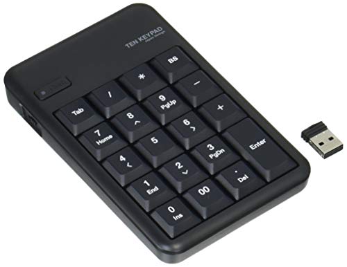 エレコム USB-A テンキー ワイヤレス(レシーバー付属) メンブレン TK-TDM017BK