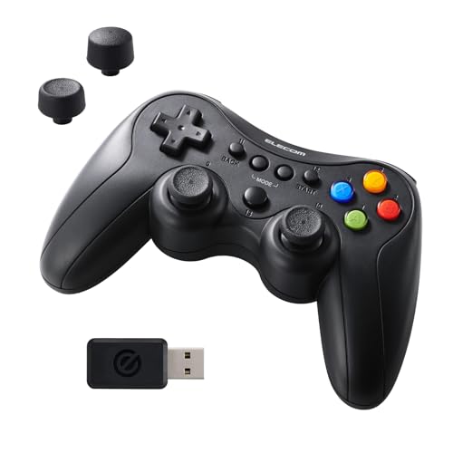 エレコム ゲームパッド 無線・有線 XInput DirectInput PS系配置 FPS特化仕様 充電式 13ボタン ブラック JC 送料無料