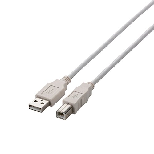 エレコム USBケーブル 【B】 USB2.0 (USB A オス to USB B オス) 3m ホワイト U2C-BN30WH 送料無料