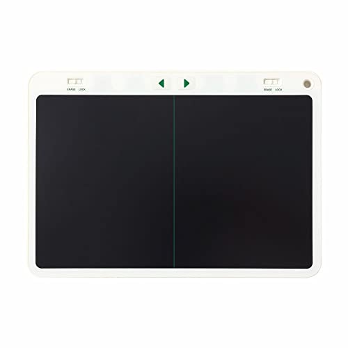 ホワイト/-/BB-16シロ・パッケージ個数:1・外形寸法：約210(W)×148(H)×10(D)mm/画面サイズ：約9インチLCD(約196×123mm)/質量：約178g/消去回数：約5万回(2画面合計)電池交換式/セット内容：本体、コイン形リチウム電池(CR2025)セット済み、/スタイラス2本、取扱説明書(書付)。/精密機械ですので取扱いにご注意ください。/直接日光の当たる場所や、高温・多湿の場所での使用または保管はしないでください。スイスイ書いてパッと消せる2画面個別に使えて用途が広がる電子メモパッド