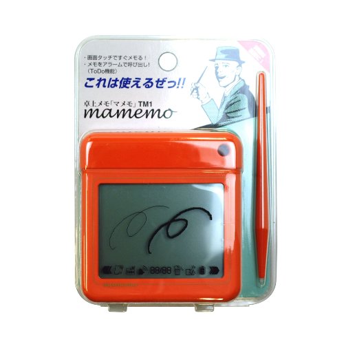 ビビットオレンジ/-/TM1オレ・Color:ビビットオレンジ・パッケージ個数:1・品番：TM1オレ画面タッチですぐ起動! 専用タッチペンを手にとって画面にタッチするだけで、直ちに起動。 思いついたときにすぐにメモができます。約7ヶ月間の長時間電池駆動! 単4形電池3本(別売)で使用できます。電池ケーブルや電源アダプタなどは不要です。メモをアラームで呼び出すToDo機能! 書いたメモにToDo(アラーム)を設定することができます。 設定した日時になると、画面に設定時のメモが表示され、 アラームアイコンの点滅とアラーム音でお知らせします。99枚のメモを収納! メモは最大99枚まで自動保存されます。