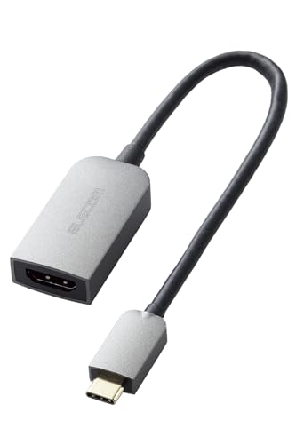 スタンダードシルバー/0.15m/ECAD-CHDMIQGM3・パッケージ個数:1・HDMI(R)コネクター搭載のディスプレイなどに映像を出力できる変換アダプターです。USB Type-C(TM)ポート搭載パソコンなどの映像信号を、HDMIコネクター搭載ディスプレイなどに映像を出力することができ、画面複製と画面拡張に対応しています。・※HDMIポートからUSB Type-Cプラグへの変換はできません。・※音声出力に対応しています。・※映像が正しく表示されない場合は、接続先のディスプレイなどの電源ON/OFFや各接続コネクターの抜き挿しをお試しください。・※環境、機器により正常に動作しない場合があります。【仕様】 ■コネクター形状1：USB Type-Cプラグ ■コネクター形状2：HDMI(R)ポート(タイプA・19ピン) ■対応機器：USB Type-Cプラグ側:DisplayPort Alt Mode対応USB Type-Cポート搭載のパソコンなど ■対応機器：HDMIポート側:HDMIケーブル/ディスプレイ・プロジェクターなど ■対応解像度：最大4K(3840×2160px)/60Hz ■ケーブルタイプ：ノーマルタイプ ■ケーブル長：約15cm ※コネクター含まず ■カラー：シルバー ■パッケージ形態：紙箱 ■環境配慮事項：EU RoHS指令準拠(10物質)、THINK ECOLOGYマーク 【説明】 ■HDMI(R)コネクター搭載のディスプレイなどに映像を出力できる変換アダプターです。USB Type-Cポート搭載パソコンなどの映像信号を、HDMIコネクター搭載ディスプレイなどに映像を出力することができ、画面複製と画面拡張に対応しています。 ※HDMIポートからUSB Type-Cプラグへの変換はできません。 ※音声出力に対応しています。 ※映像が正しく表示されない場合は、接続先のディスプレイなどの電源ON/OFFや各接続コネクターの抜き挿しをお試しください。 ※環境、機器により正常に動作しない場合があります。 ※すべての機器での動作をするものではありません。 ※本製品で映像出力を行う際は、出力機器がDisplayPort Alt Mode対応であることをご確認ください。 ※対応機器(HDMIケーブルなど)は同梱していません。別途ご購入またはご用意ください。 ■接続した複数台のディスプレイを1つの画面として表示する画面拡張と、出力側のディスプレイと同じ画面を表示する画面複製に対応しています。 ※接続する機器が、画面複製・画面拡張に対応している必要があります。 ※スマートフォン・タブレットの機種によっては画面拡張に対応していない場合があります。 ■最大4K(3840×2160px)/60Hzの解像度に対応しています。 ■著作権保護技術のHDCP1.4/HDCP2.2に対応しています。 ■当製品はIC搭載のアクティブタイプです。 ■アダプターの本体内部には、シールド効果が高く、外部ノイズの影響を受けにくい金属シェル構造を採用しています。 ■外部ノイズの干渉を受けにくい3重シールドケーブルを採用しています。 ■サビなどに強く信号劣化を抑える金メッキピンを採用しています。 ■ドライバー不要で、機器同士を接続するだけで使用可能です。 ※USB Type-C and USB-C are trademarks of USB Implementers Forum ■EUの「RoHS指令(電気・電子機器に対する特定有害物質の使用制限)」に準拠(10物質)した、環境にやさしい製品です。 ■自社環境認定基準を1つ以上満たし、『THINK ECOLOGY』マークを表示した製品です。 ■環境保全に取り組み、製品の包装容器におけるプラスチック重量を、社内基準製品より20%以上削減した製品です。 ■環境保全に取り組み、製品の包装容器が紙・ダンボール・ポリ袋のみで構成されている製品です。 【商品に関するお問い合わせ】 エレコム総合インフォメーションセンター TEL. 0570-084-465 FAX. 0570-050-012 受付時間 / 10：00〜19：00　年中無休 チャットサポートも可能です。詳細は 8056.jpをご確認ください。