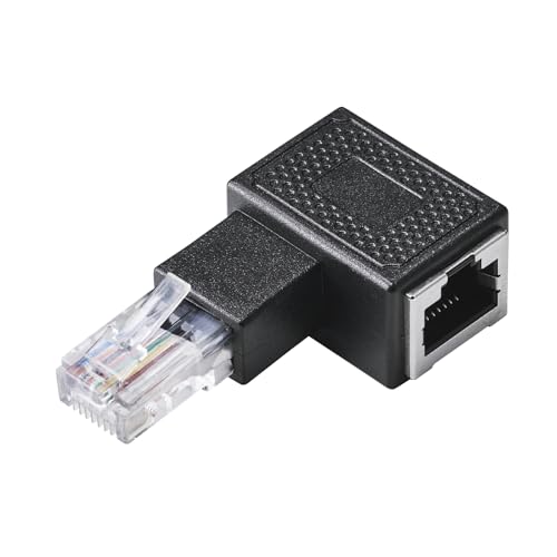 エレコム RJ45 中継コネクタ Cat5e LANケーブル L字 アダプタ 左向き UTP仕様 ブラック LD-RJ45U5ELLBK 送料無料