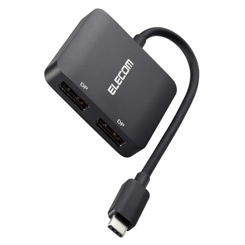 エレコム usb c 変換アダプタ Type-C to DisplayPort (2ポート) 8K(7680×4320px)/3...