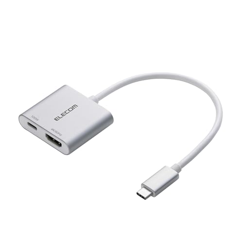 シルバー/-/AD-CHDMIPD100SV・HDMI(R)コネクター搭載のディスプレイなどに映像を出力できる変換アダプターです。ディスプレイなどに接続するだけで、USB Type-C(TM)ポート搭載パソコンなどの映像を簡単に大画面へ出力できます。・※HDMIポートからUSB Type-Cプラグへの変換はできません。・※音声出力に対応しています。・※映像が正しく表示されない場合は、接続先のディスプレイなどの電源ON/OFFや各接続コネクターの抜き挿しをお試しください。・接続した複数台のディスプレイを1つの画面として表示する拡張モードと、出力側のディスプレイと同じ画面を表示する複製モードに対応しています。