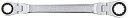 京都機械工具(KTC) ラチェットめがねレンチ (両頭型首振りタイプ) 14X17mm MR1A1417F 送料無料