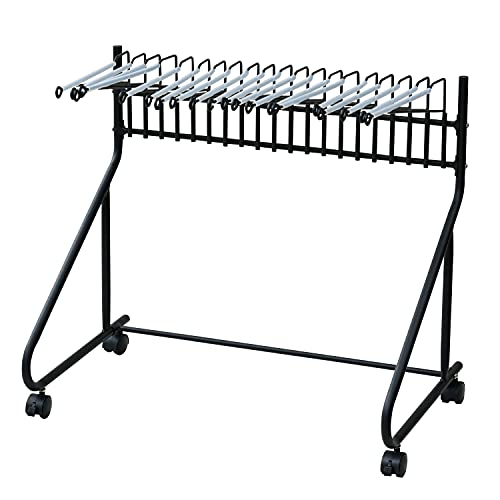[山善] スラックスハンガー キャスター付き 20本 出し入れカンタン すべりにくい 選びやすい 幅73.5×奥..
